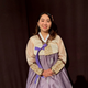 At the IKAA gala: my first time wearing a hanbok, the traditional Korean dress.